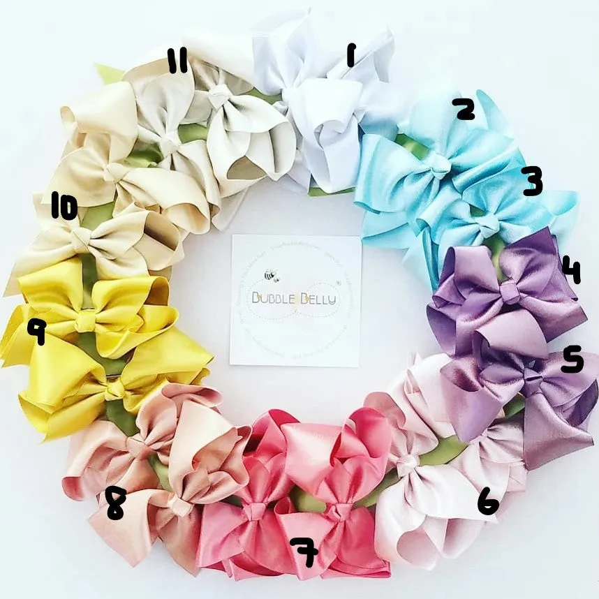 3" Hair Bows, Handmade Non-Slip Matte/Glitter Hair Clips -  (CLICK FOR OPTIONS)