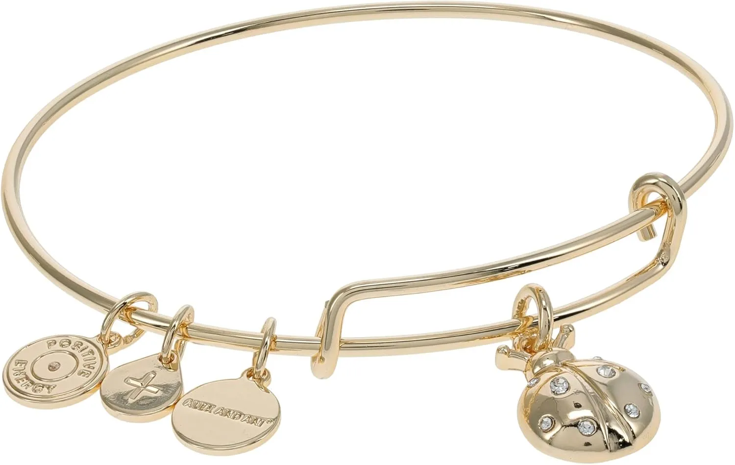 Alex and Ani Expandable Bangle Bracelet, Bird And Animal Charms, Shiny Finishes, 2 To 3.5 In