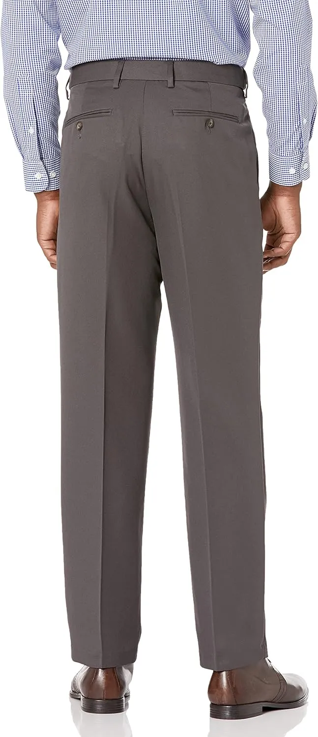 Amazon Essentials Men's Classic-Fit Expandable-Waist Pleated Dress Pant