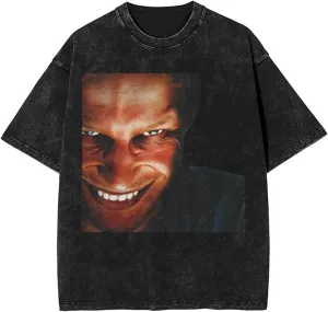 Aphex Vintage Oversized T Shirt Twin Unisex Summer Stylish O-Neck Cotton Short Sleeves T-Shirts