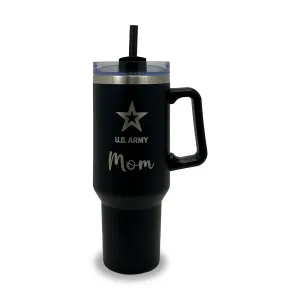 Army Mom 40oz Stainless Steel Travel Mug (Black)