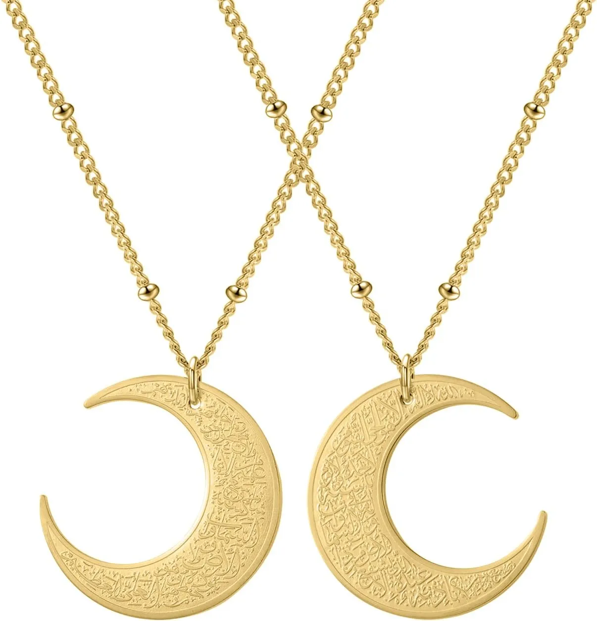 Ayatul Kursi Tag | Women-Arabic Gold Muslim Religion Jewelry Spirit Prayer Quran Allah Pendant Chain For Women Christmas Arabic Jewelry Ramadan gifts