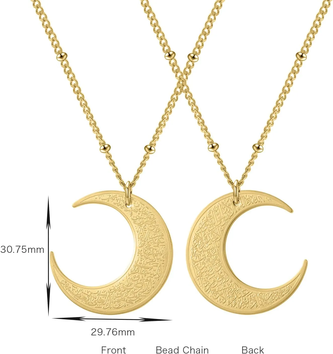 Ayatul Kursi Tag | Women-Arabic Gold Muslim Religion Jewelry Spirit Prayer Quran Allah Pendant Chain For Women Christmas Arabic Jewelry Ramadan gifts