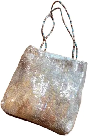 Banquet Bag For Women Party Purse Sequin Clutch Bag Crossbody Soft for Evening Party Wedding Night Outdoor Pink