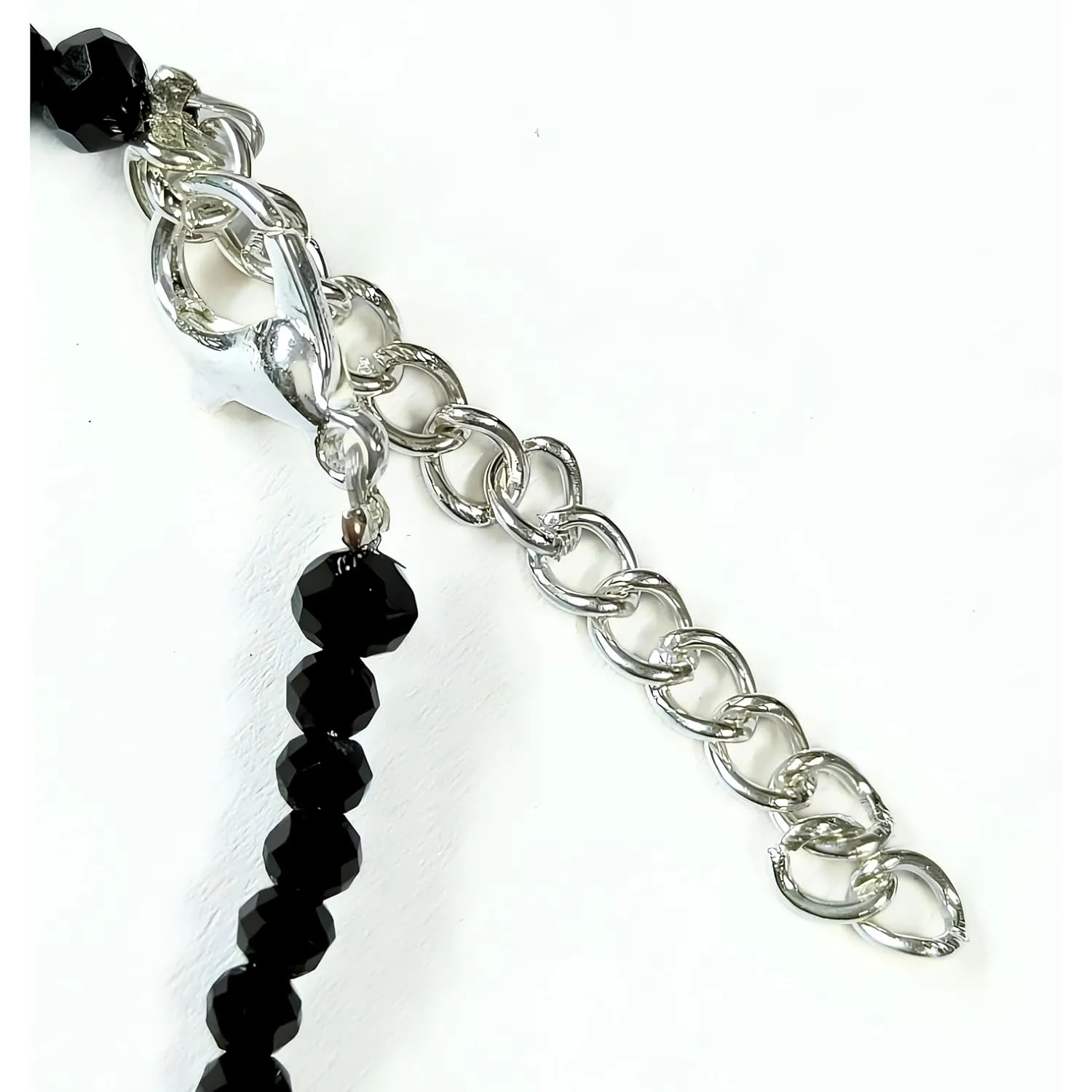 Black Bead Crystal Charm Anklet Bracelet Handmade Simple Summer Beach Waterproof Ankle Foot Chain Bracelets for Women Minimalist Jewelry Adjustable (Plain Black Bead)