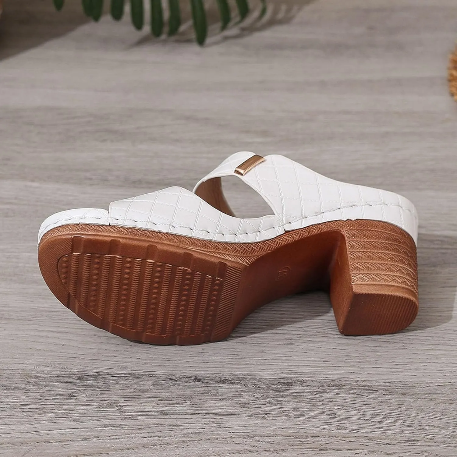 Block Heel Sandals for Women Heeled Two Strap Open Toe Low Chunky Heels Slip On Comfortable Womens Mid Ankle Sandal Casual Slippers Summer Backless Mules Slide Walking Shoes For Party Beach Vacation