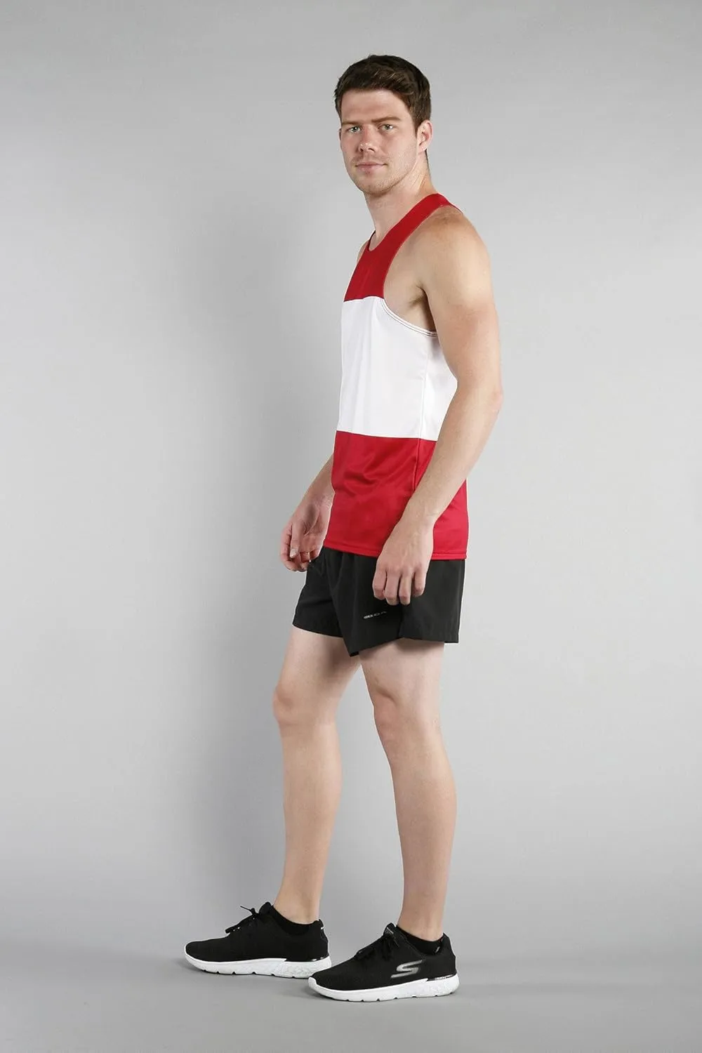 BOA Mens Printed Running Singlet (2600P)