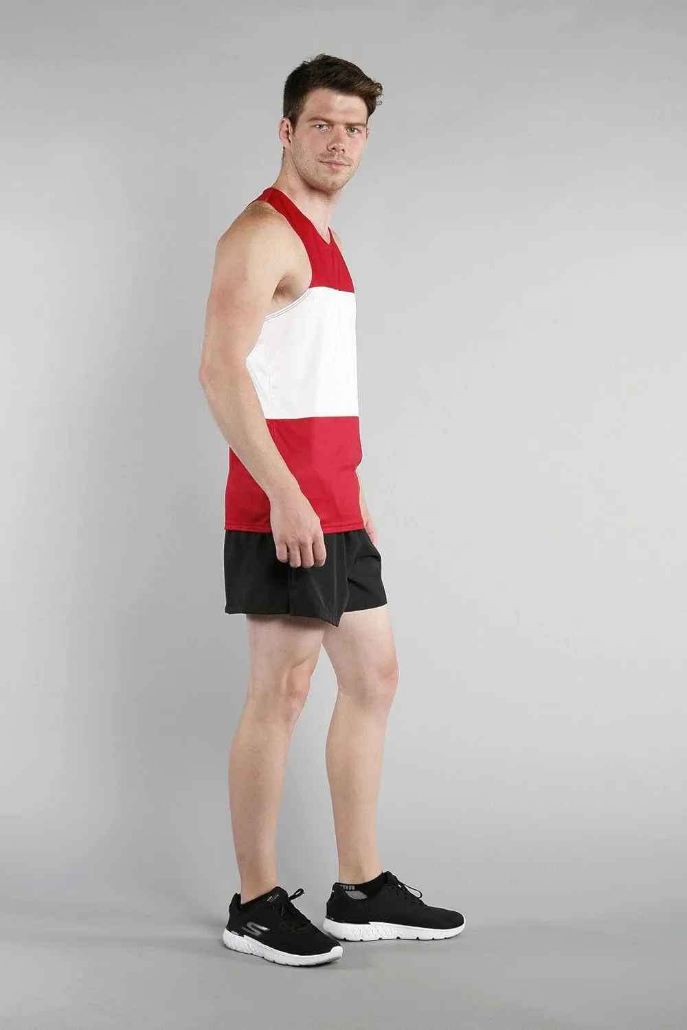 BOA Mens Printed Running Singlet (2600P)