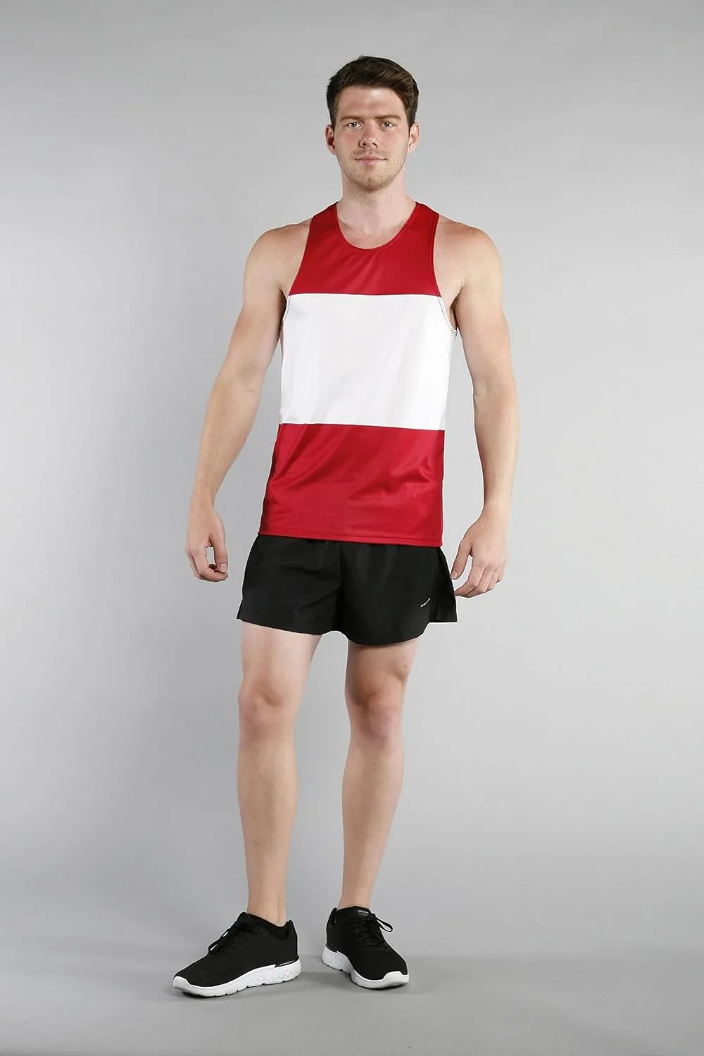 BOA Mens Printed Running Singlet (2600P)