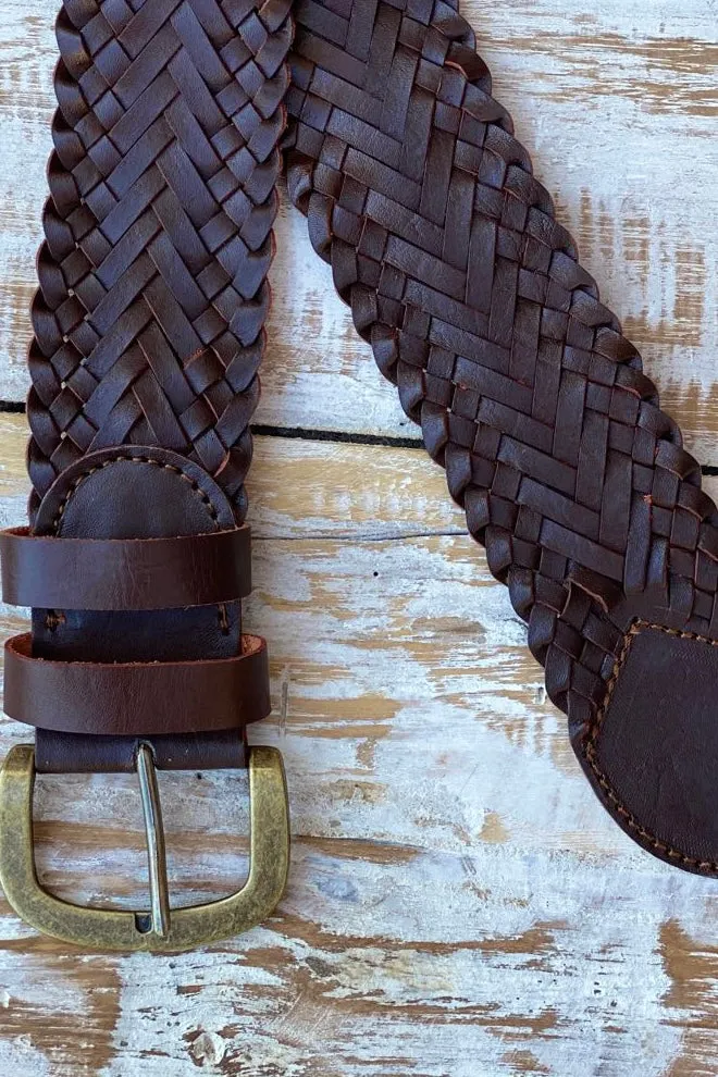 BOHO LEATHER BELT BROWN