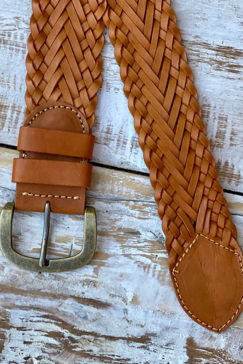 BOHO LEATHER BELT TAN