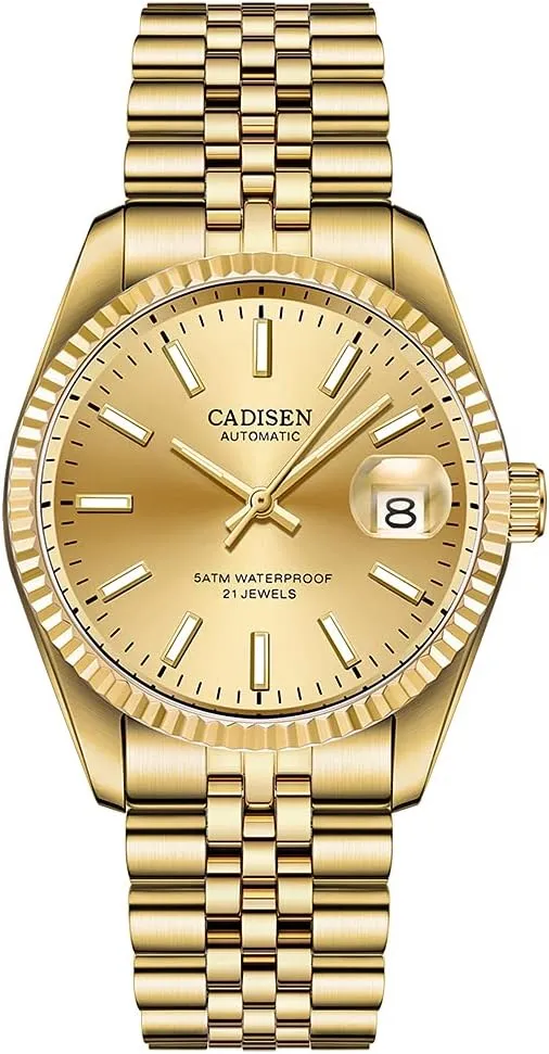 CADISEN Automatic Watches Men's Mechanical MIYOTA 8215 Business Waterproof Wristwatch