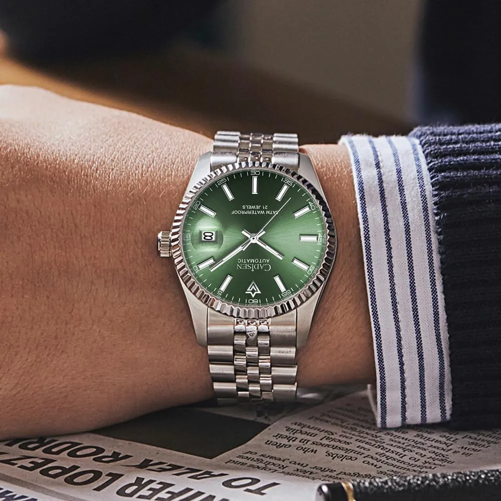 CADISEN Automatic Watches Men's Mechanical MIYOTA 8215 Business Waterproof Wristwatch