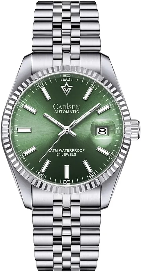 CADISEN Automatic Watches Men's Mechanical MIYOTA 8215 Business Waterproof Wristwatch