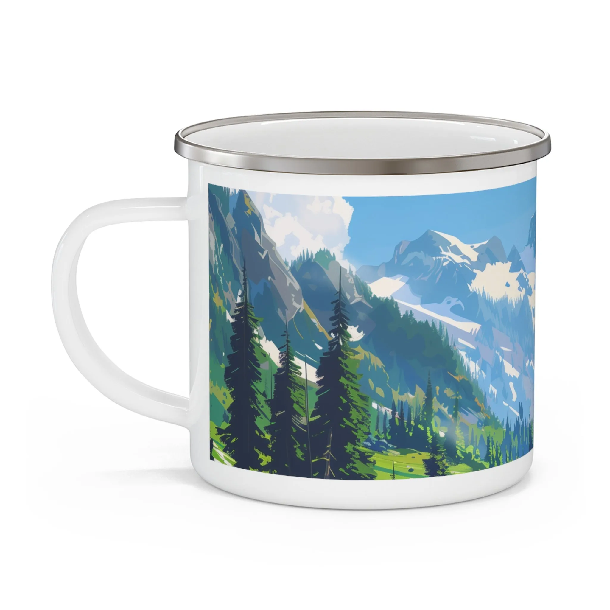 Camping Mug with Olympic National Park Design, 12oz Coffee Cup