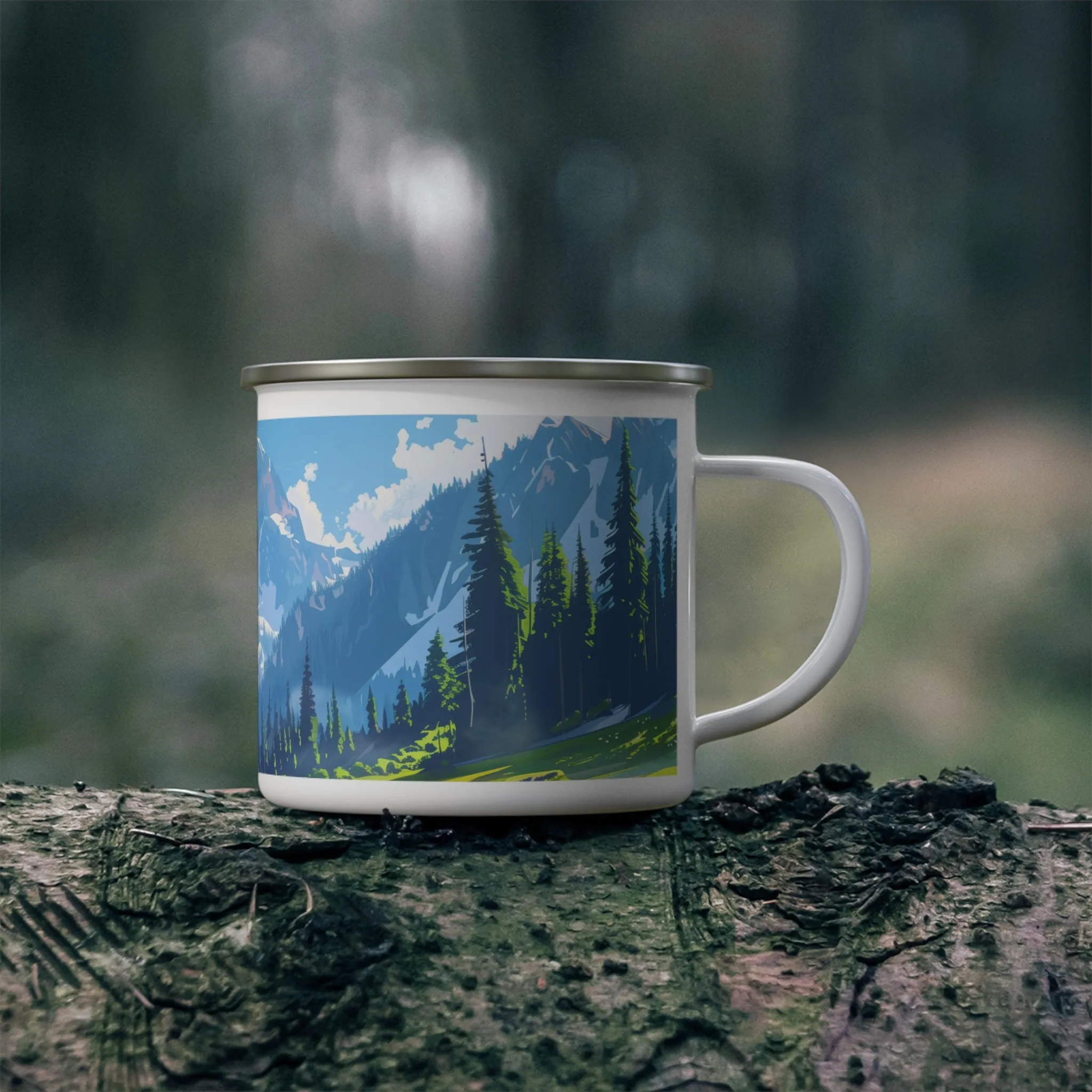 Camping Mug with Olympic National Park Design, 12oz Coffee Cup