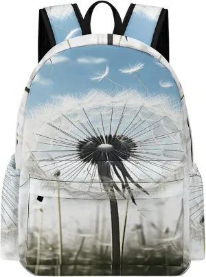 Classical Travel Backpack,Dandelion Print Personal Item Backpack,Spacious And Durable Backpacks for Work And Travel