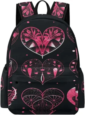 Classical Travel Backpack,Different Designs of Heart Print Personal Item Backpack,Spacious And Durable Backpacks for Work And Travel