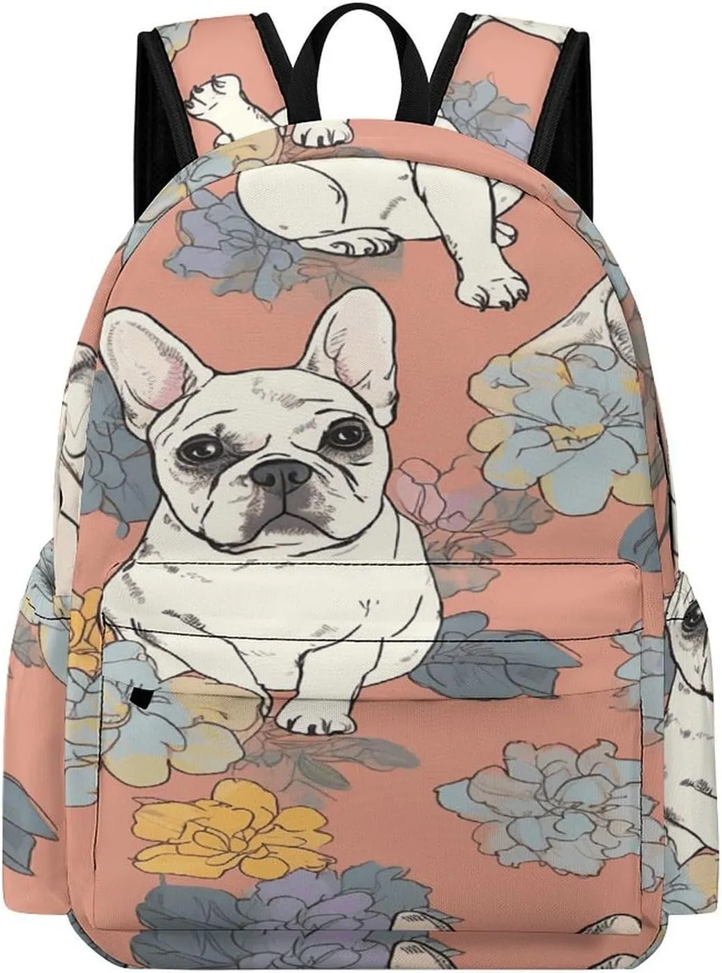 Classical Travel Backpack,French Bulldog Print Print Personal Item Backpack,Spacious And Durable Backpacks for Work And Travel