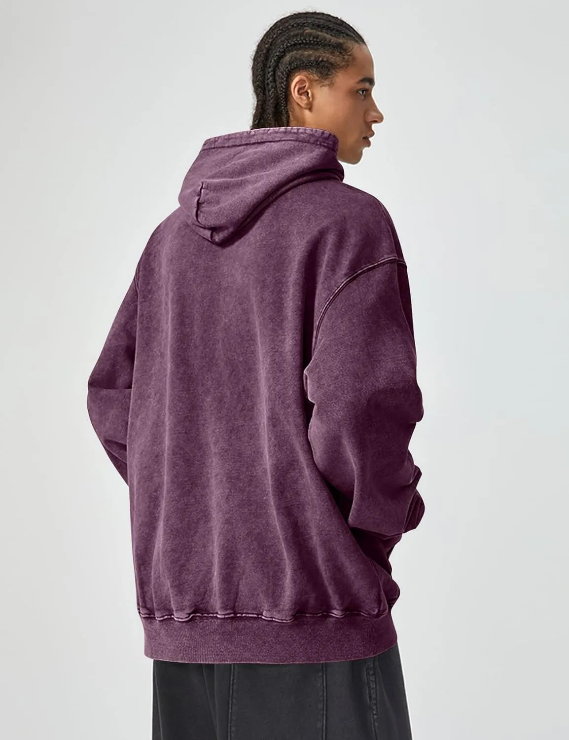 COZYPOIN Womens Acid Wash Hoodies Casual Vintage Hooded Sweatshirt Cotton Basic Hoodie Top Spring Fashion Streetwear