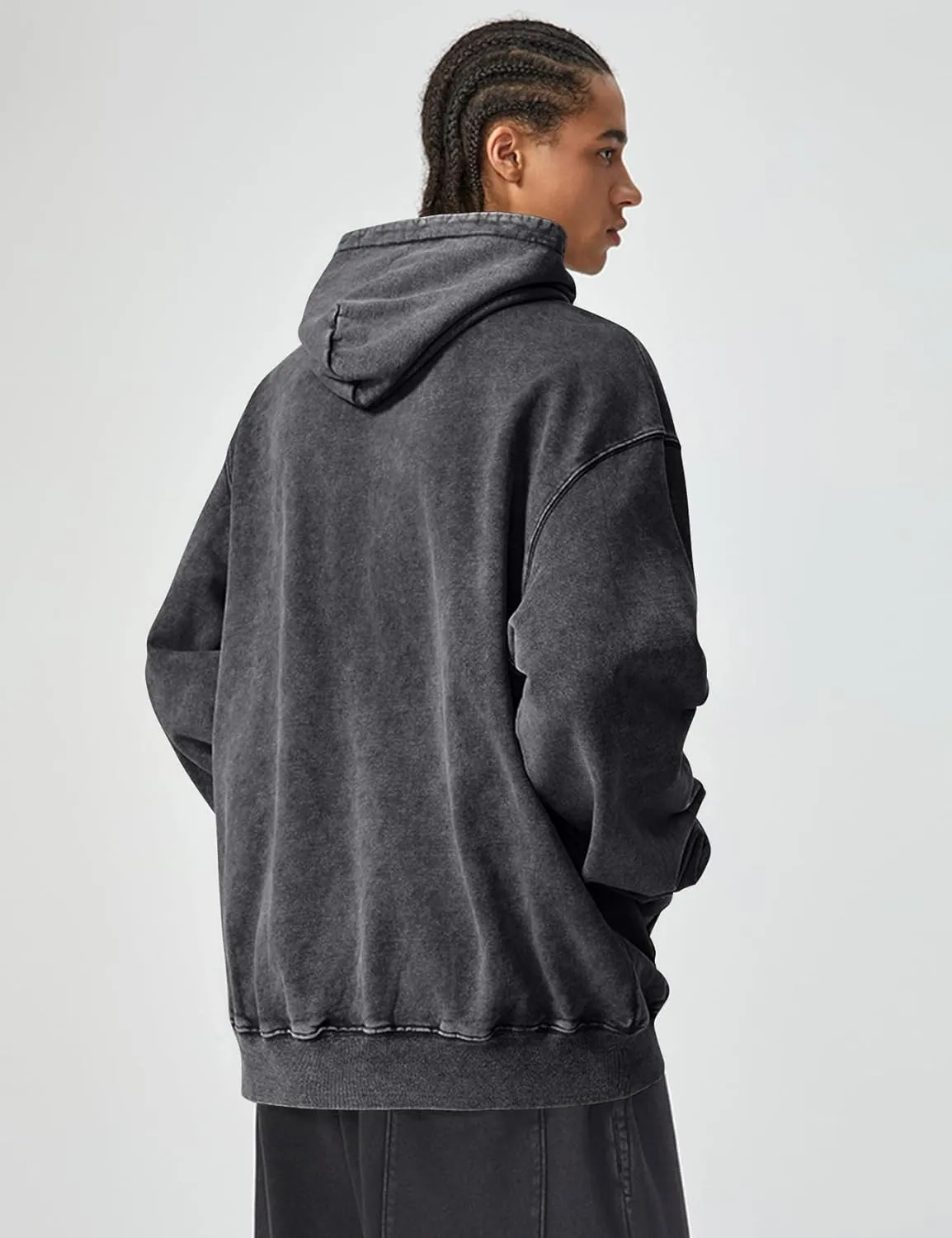 COZYPOIN Womens Acid Wash Hoodies Casual Vintage Hooded Sweatshirt Cotton Basic Hoodie Top Spring Fashion Streetwear