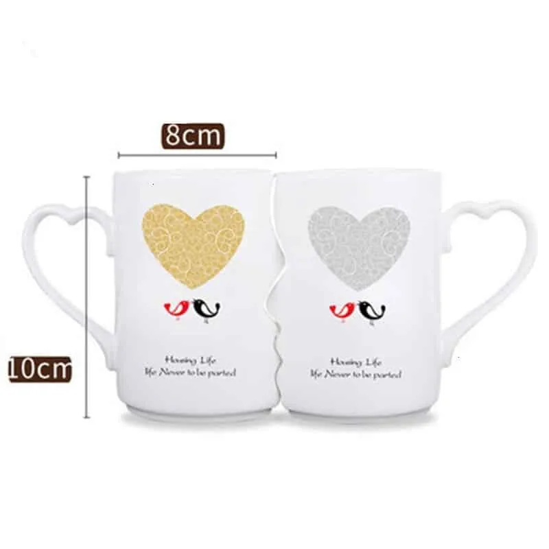 Creative  Double Coffee Bowls for Couple