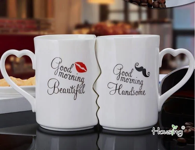 Creative  Double Coffee Bowls for Couple