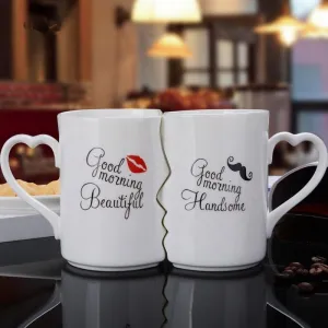 Creative  Double Coffee Bowls for Couple