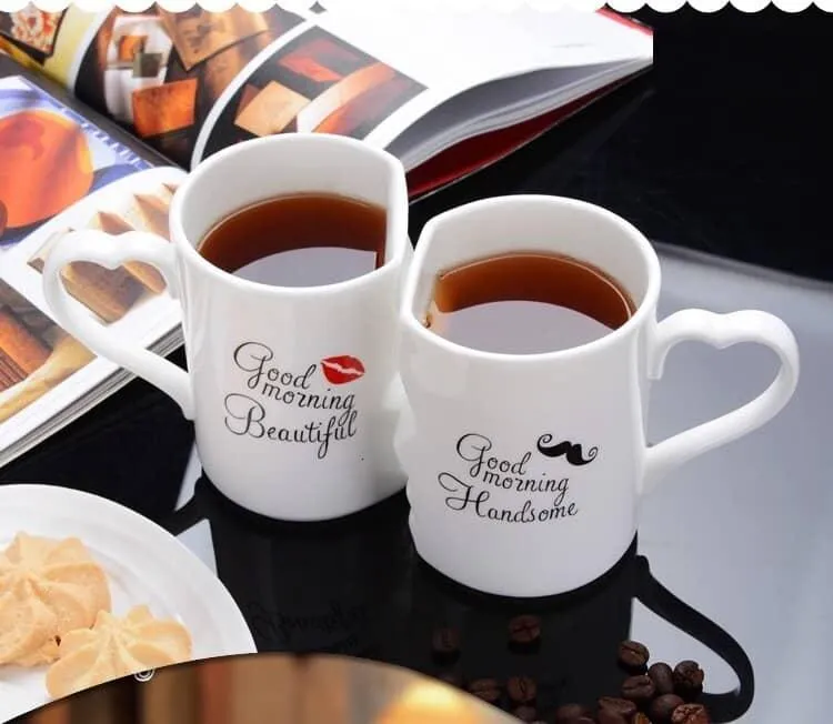 Creative  Double Coffee Bowls for Couple