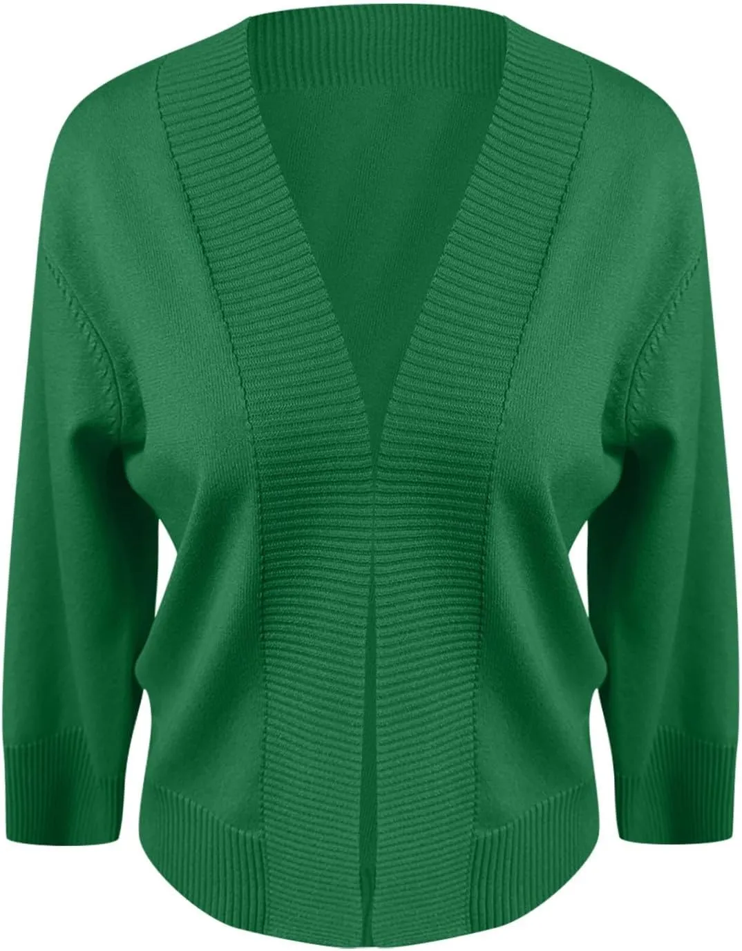 Cropped Cardigan Sweaters for Women Lightweight 3/4 Sleeve Open Front Short Shrugs Cardigans Fall Sweater Jacket Tops