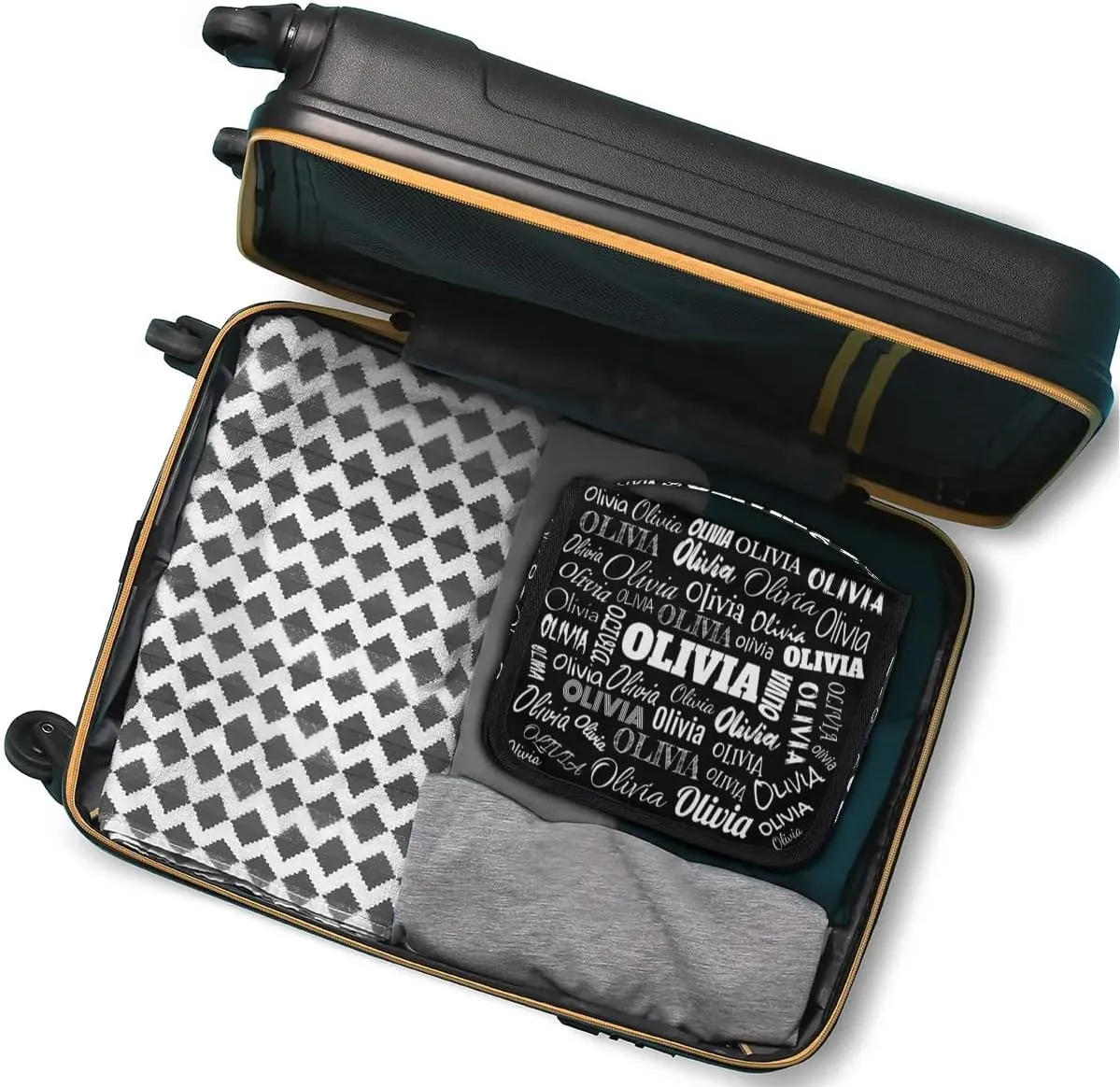 Custom Travel Toiletry Bag with Hanging Hook, Spacious Waterproof Toiletry Bag for Men for Travel Accessories, Toiletries Essentials, Solid Black Background