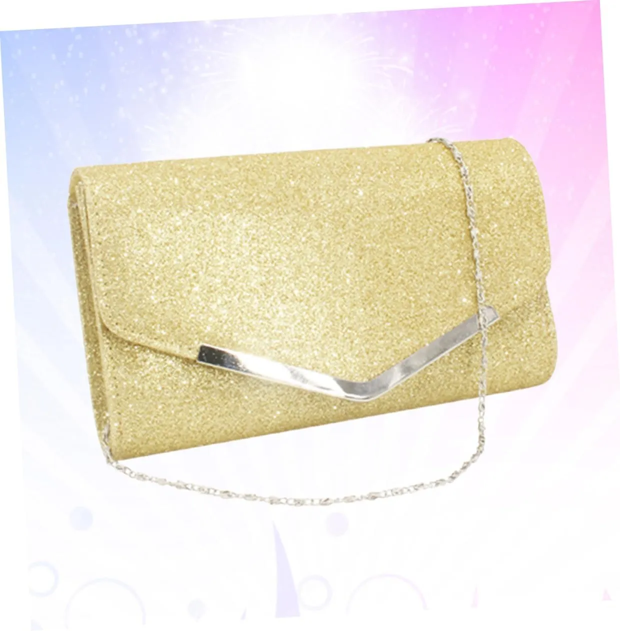Dinner Bag Mens Wallet with Chain Wristlet for Women Silver Handbag Wallet for Men with Chain