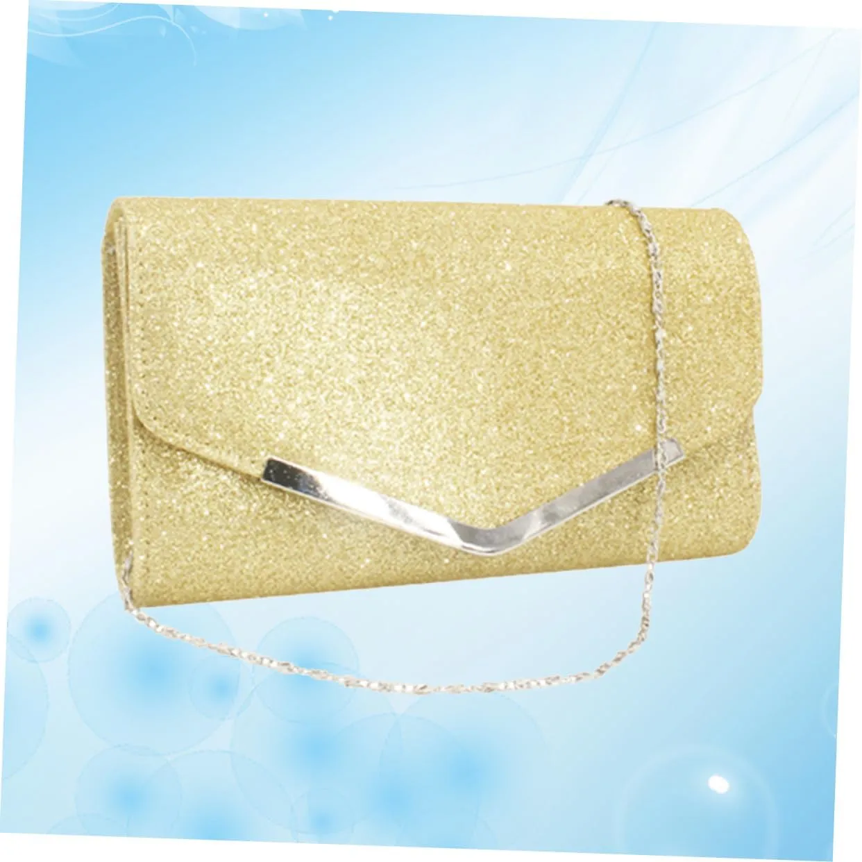 Dinner Bag Mens Wallet with Chain Wristlet for Women Silver Handbag Wallet for Men with Chain