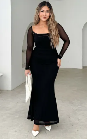 Dita Mesh Dress - Black