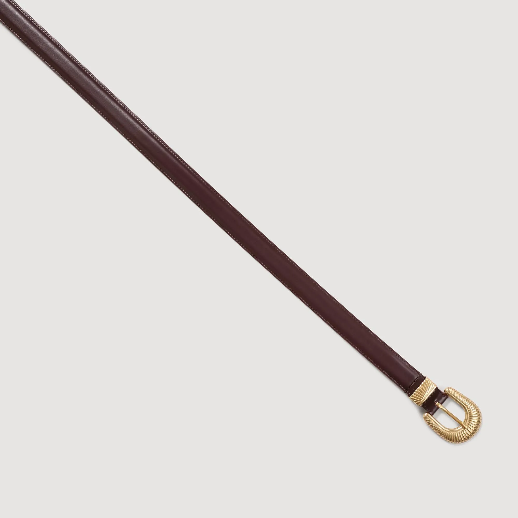 Eve Belt Leather Belt Bordeaux