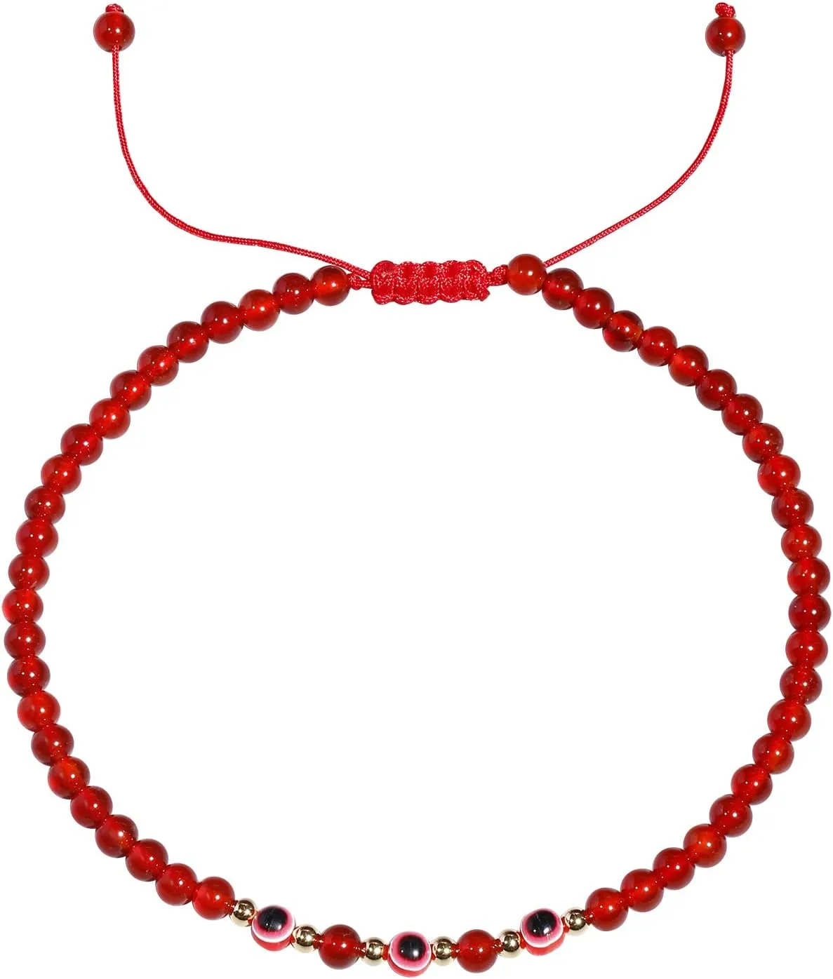 Evil Eye Ankle Bracelets for Women Beads Anklets Beach Accessiory Gemstone Healing Crystal Adjustable