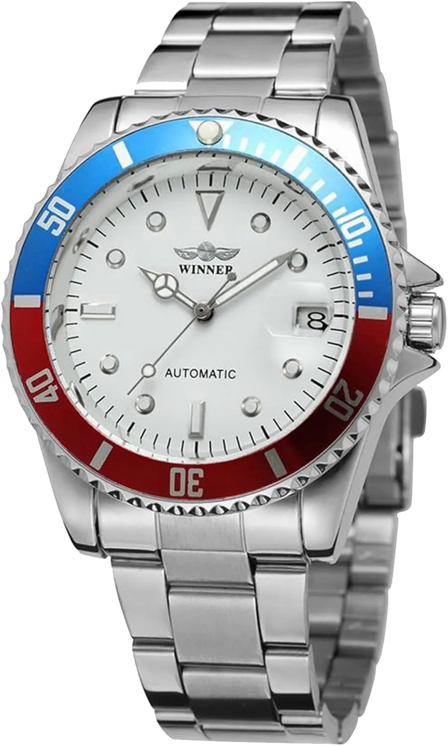 FANMIS Fashion Business Men's Watches Calendar Stainless Steel Automatic Mechanical Wrist Watches