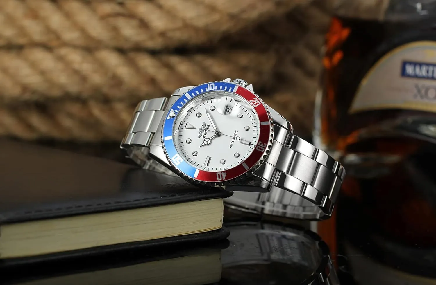 FANMIS Fashion Business Men's Watches Calendar Stainless Steel Automatic Mechanical Wrist Watches