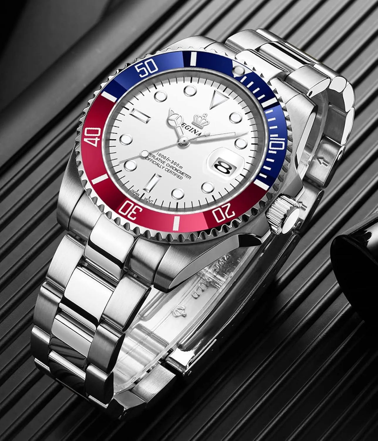 FANMIS Fashion Business Men's Watches Calendar Stainless Steel Automatic Mechanical Wrist Watches