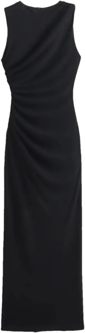Fashion Women's Elegant Pleated Decorative Midi Dress Street Style Tie-Dye Long Skirt