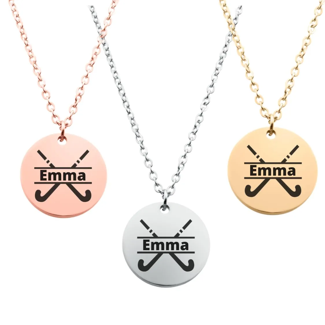 Field Hockey Gift, Personalized Field Hockey Name Necklace, Girls Custom Engraved Field Hockey Jewelry, Gifts for Field Hockey Players