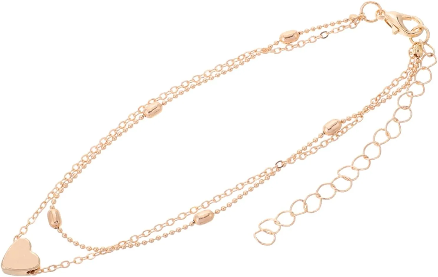 FRCOLOR Bride Foot Chain Heart Beaded Ankle Bracelet for Women Anklet for Women Jewelry