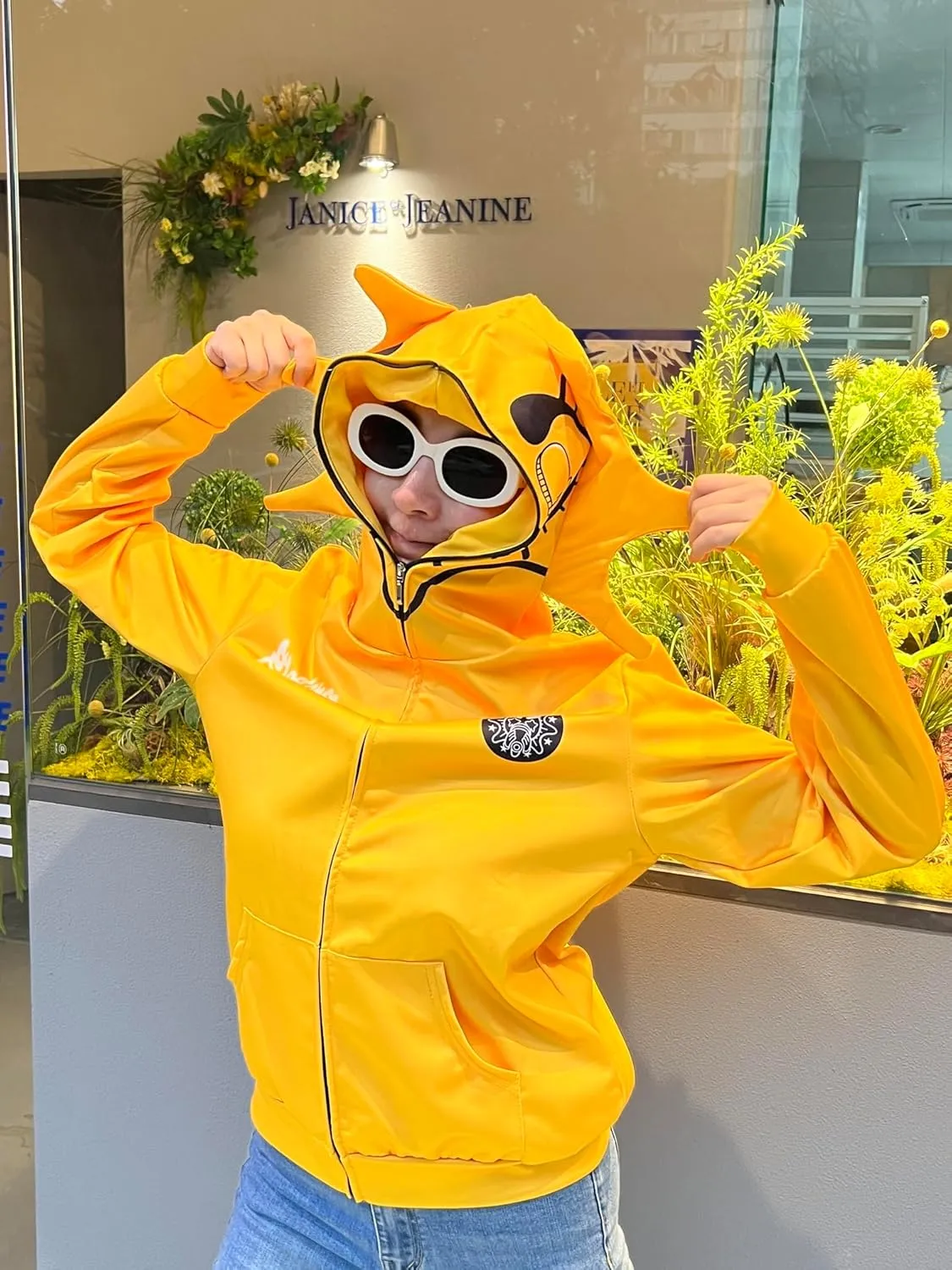 Fun Multi Angle Full Zip Up Hoodie for Men Women y2k Over Face Graphic Hoodies Retro Lazy Style Hoodie