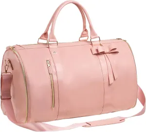 Garment Duffle Bags - Carry Garment Bag, Foldable Hanging Suitcase | Duffel Bag with Leather Shoe Compartment,Leather Dress Suitcase Duffel Bag, Convertible Garment Bag for Travel Trips