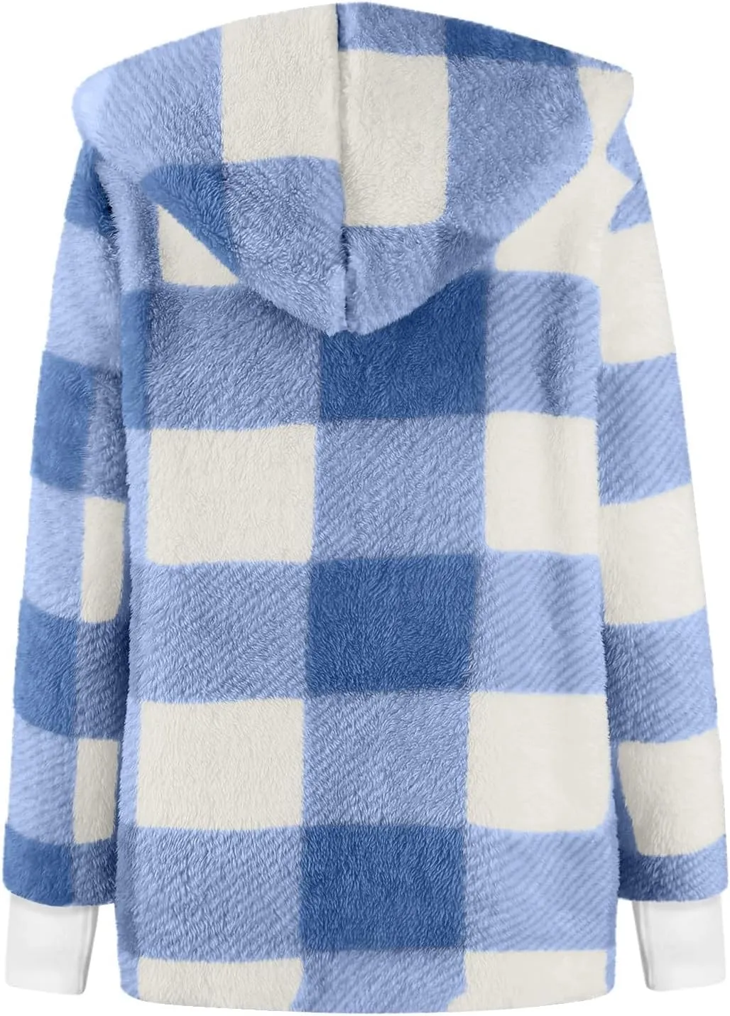 GOFULY Cardigans For Women Trendy Winter Open Front Fuzzy Fleece Hoodie Plaid Sherpa Jackets Winter Y2K Fall Coats Outfits