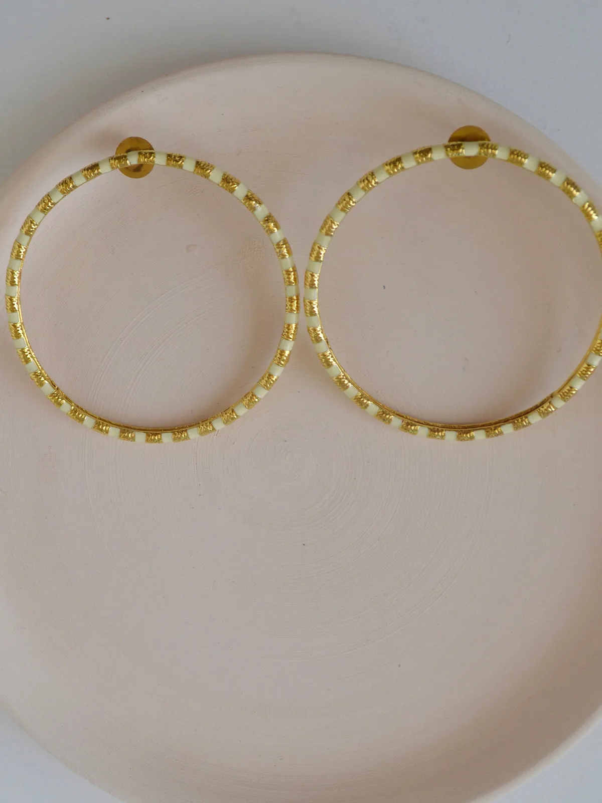 Golden Galaxy Statement Stud Earrings