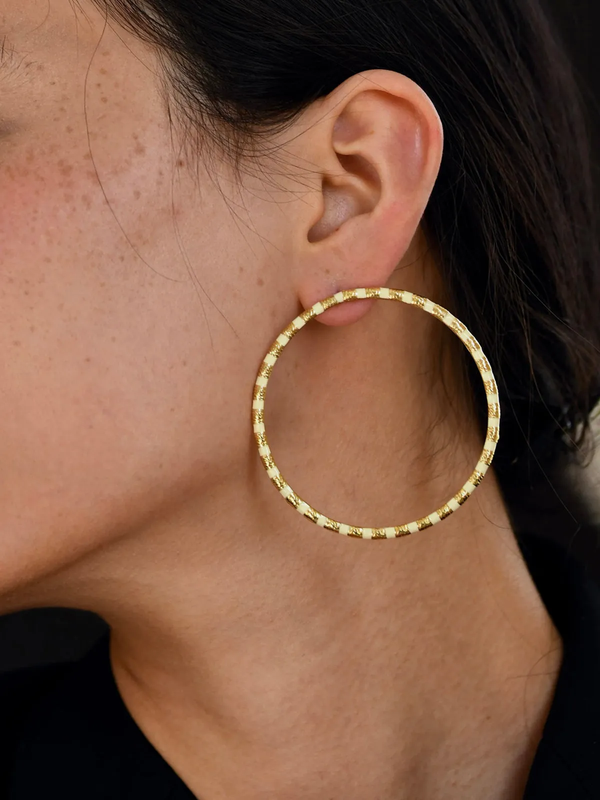 Golden Galaxy Statement Stud Earrings