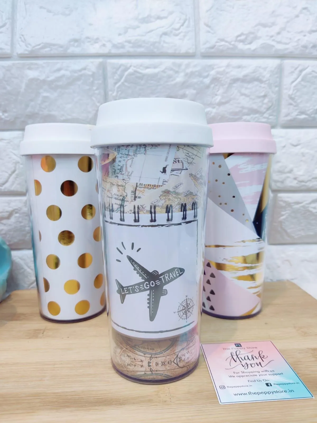 Golden Travel Coffee Tumbler