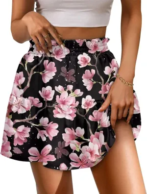 Golf Skirts for Women Tummy Control High Waist Tiered Mini Skirt