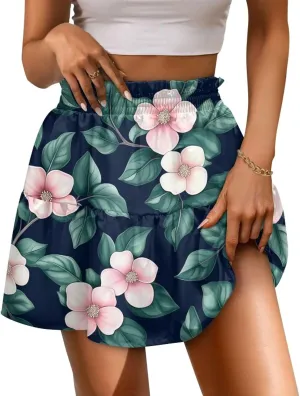 Golf Skirts for Women Tummy Control High Waist Tiered Mini Skirt